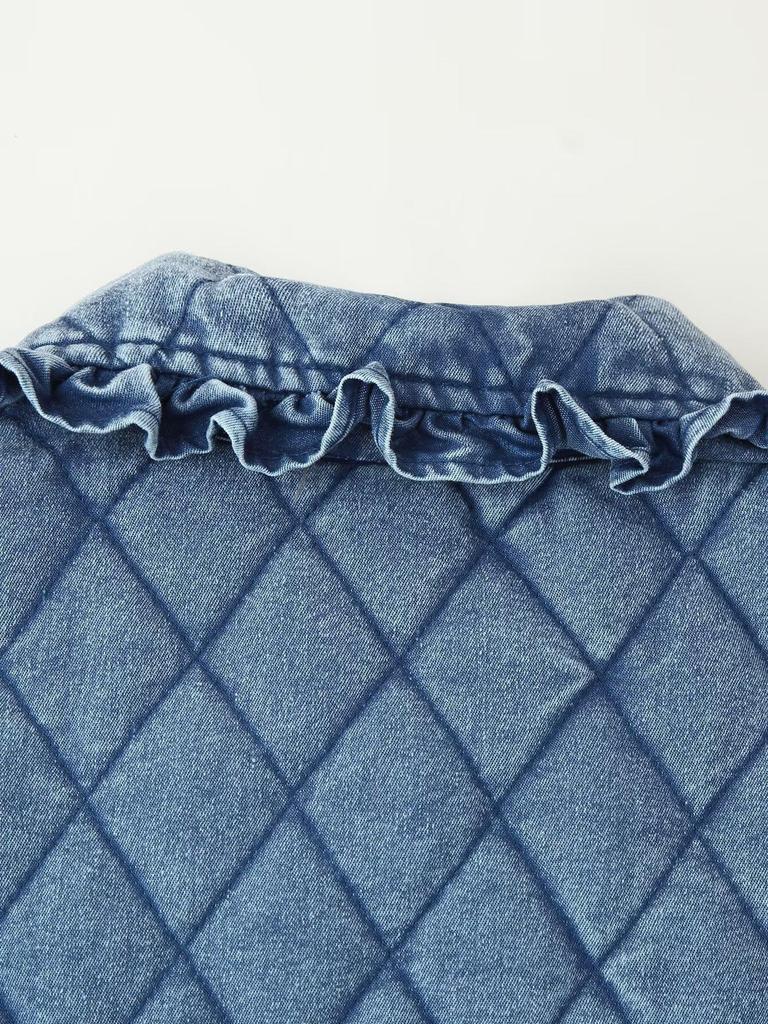 Autumn/Winter Hot-Selling Quilted Denim Jacket
