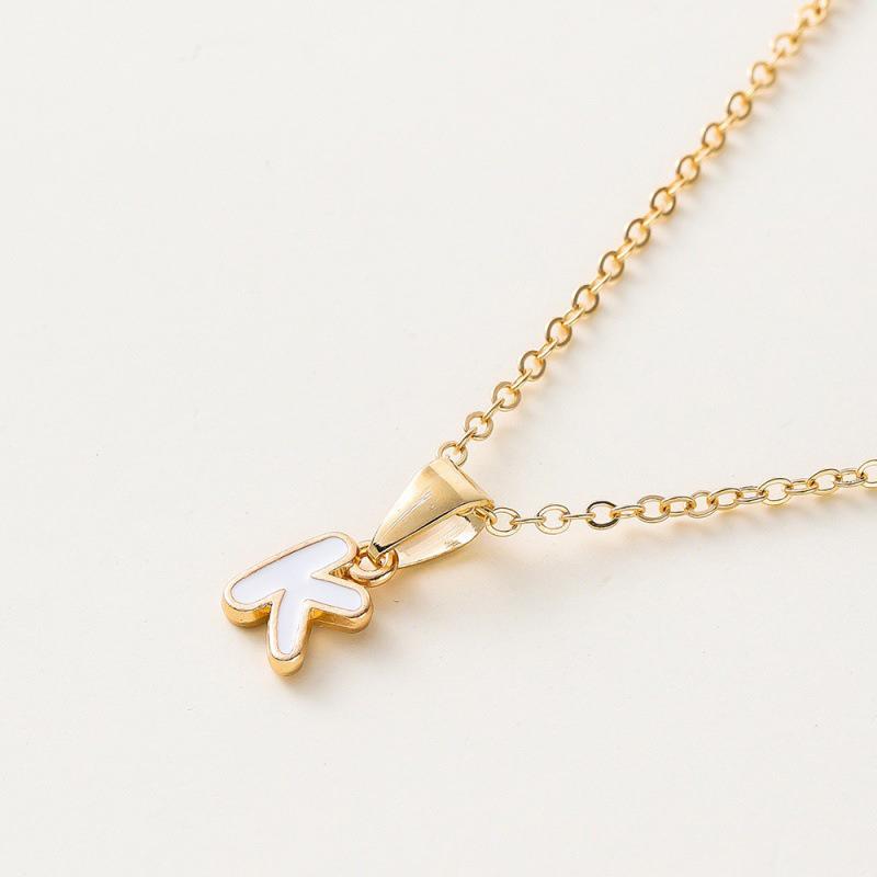 

Имя Начальное ожерелье для женщин Простые эмалевые AZ Алфавитные подвески Чокер Буквы Ожерелья Модные ключичные цепочки Ювелирные изделия Подарки K