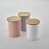 Fuji Enamel Wooden Lid Canister Ash Pink C-9CNL AP