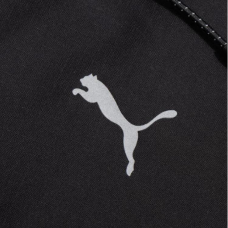 Puma Men's Black Full-Zip Lightweight Outdoor Jacket With Side Zipper Pockets And Adjustable Cuffs 632485-01