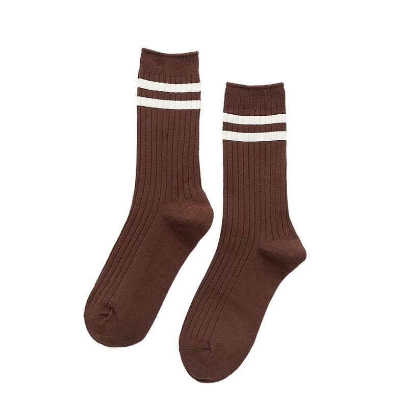 New  Color Harajuku Retro Women Lady Cotton Loose Socks Winter In Tube Korean Purple Blue Yellow Pink Designer Christmas Cute