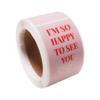 White Rectangular Adhesive Stickers for Gift Box Sealing - 100 Sheets/Roll