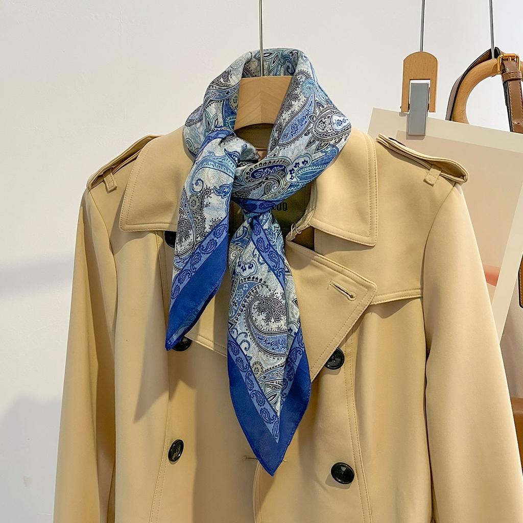 Paisley Print Headscarf Women Cotton Feel Head Scarf Spring Autumn Keep Warm Neck Scarf Foulard Bandana Female Square Scarves