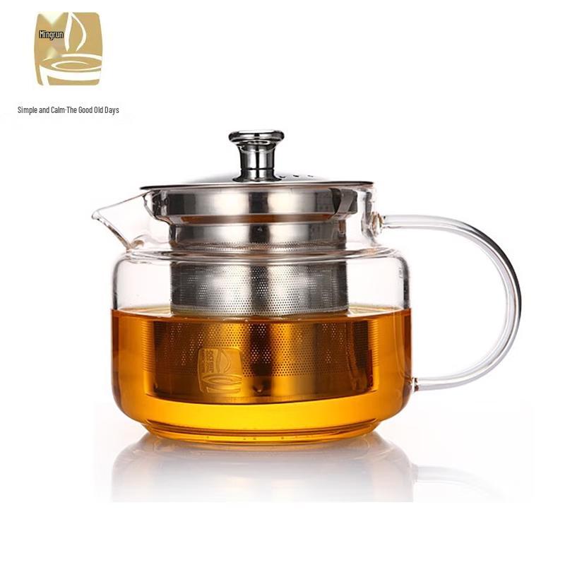 MINGRUN Borosilicate Glass Teapot with Stainless Steel Infuser