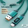 Crystal Shine 120W Type-C Super Fast Charging Cable for Huawei, Honor, Vivo, and Oppo with Digital Display