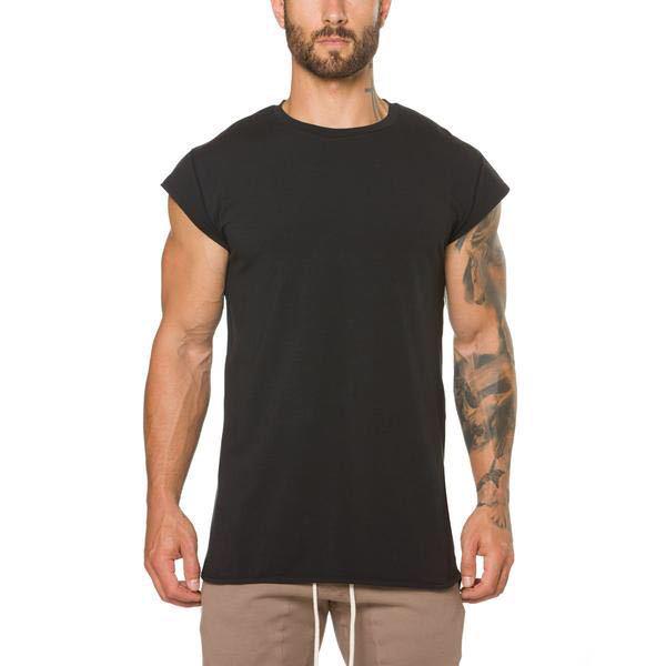 Men's Muscle Sleeveless Slim-Fit Cotton Tank for Fitness