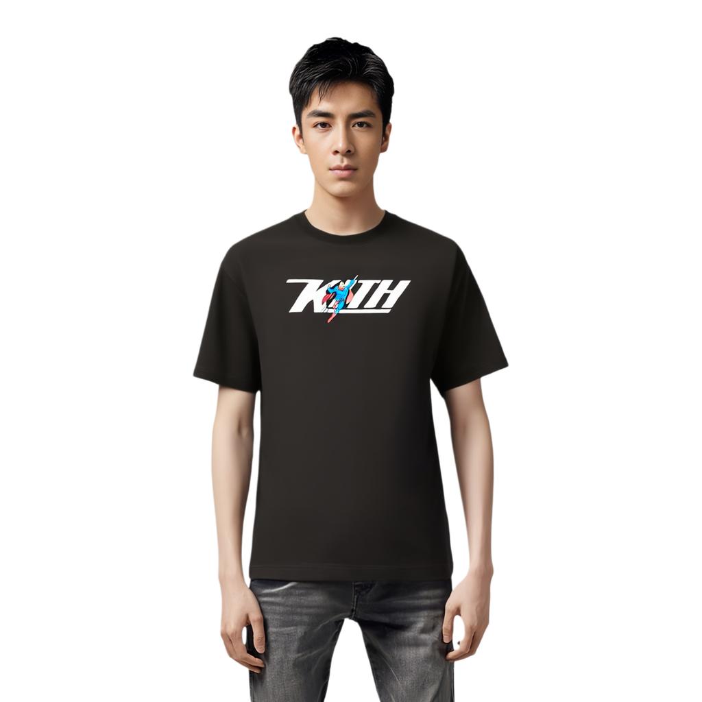 Kith X Superman Flight Vintage Tee Black Unisex Tops KHM033775-001