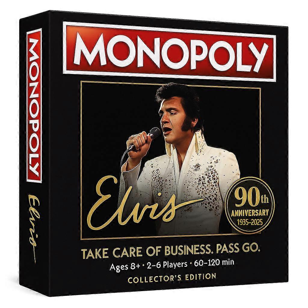 The King of Rock Roll 90th Anniversary Monopoly Board Game Collector's Edition with 8 Theme Designs