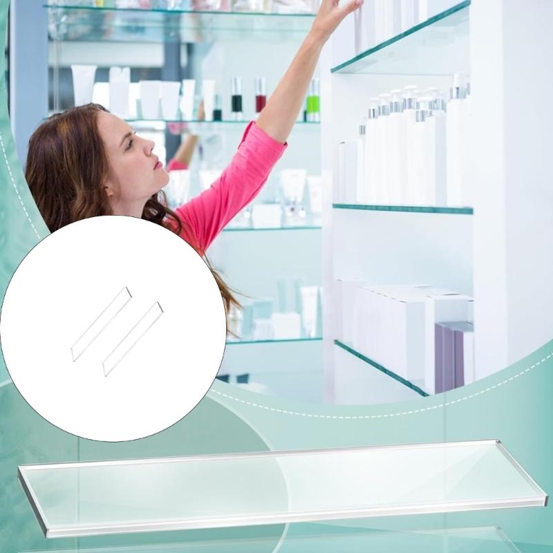 Acrylic Bathroom Shelf Set Clear Medicines Cabinet Insert with High Load Capacity for Home Office Storage
