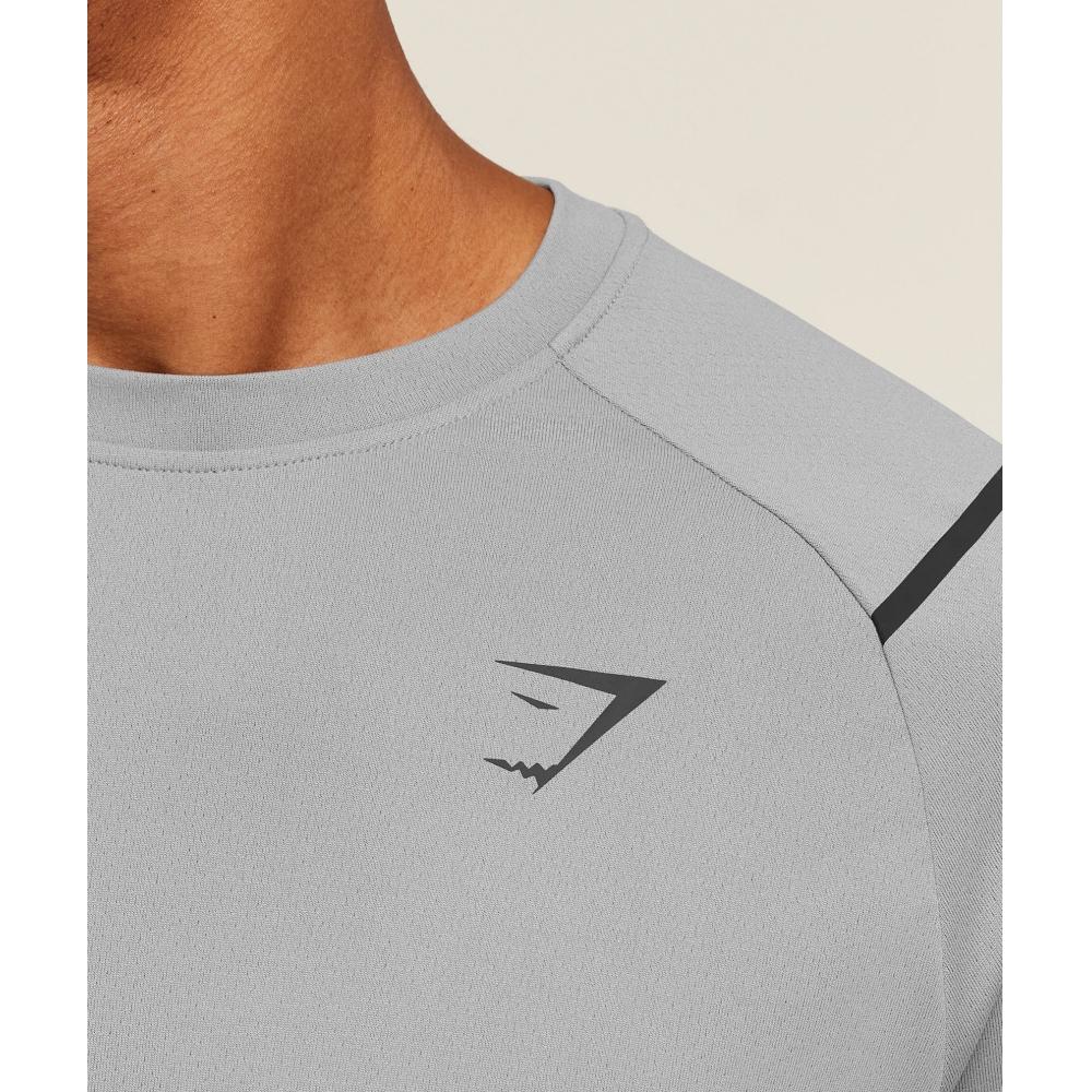 Gymshark Arrival ConTrasT T shirT Smokey Grey   Grey A4c4o Gd0y