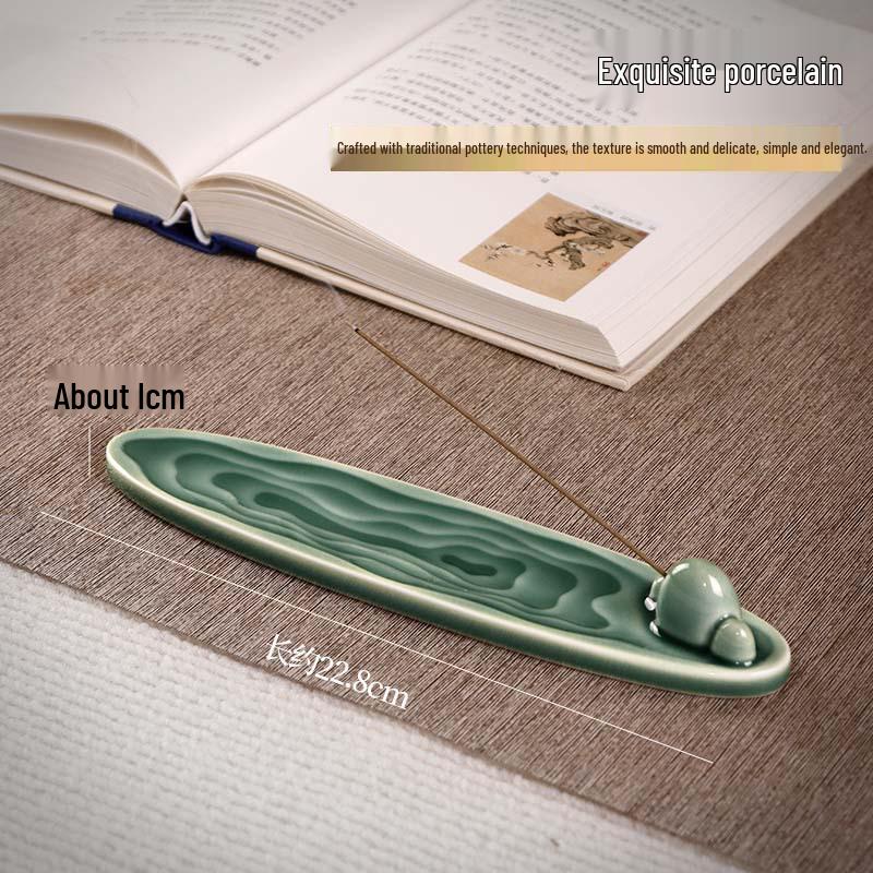 Ceramic Sandalwood Incense Holder and Burner - Office and Home Ornament Tool.