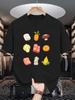 Unisexs Crew Neck T Shirt Cute Cartoon Hot Pot Ingredients Graphic Short Sleeve Casual Cotton Delicious Food Summer Streetwear Tees
