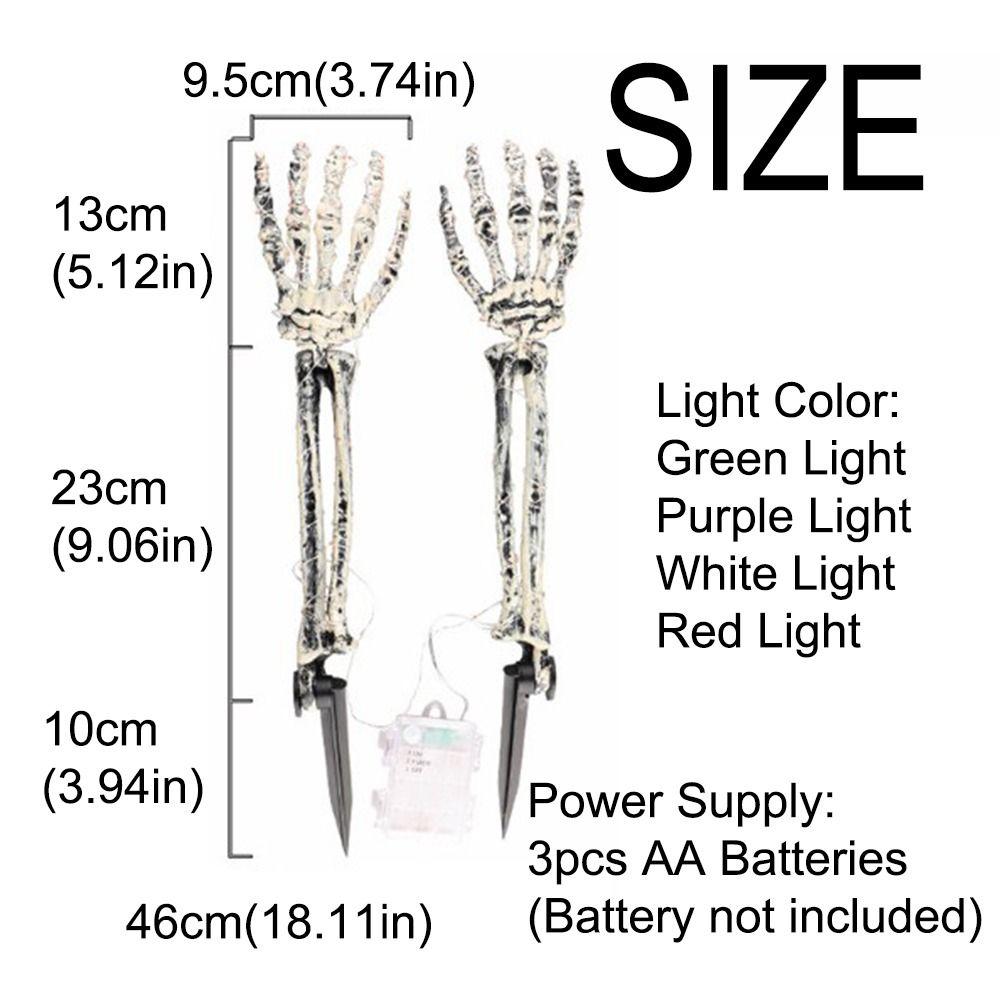 Exquisite Lighted Skeleton Hand Props Handmade Halloween Decorative Lights  Halloween Party