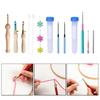 DIY Embroidery Knitting Punch Needle Pen Stitching Sewing Tool Kit+ Threads