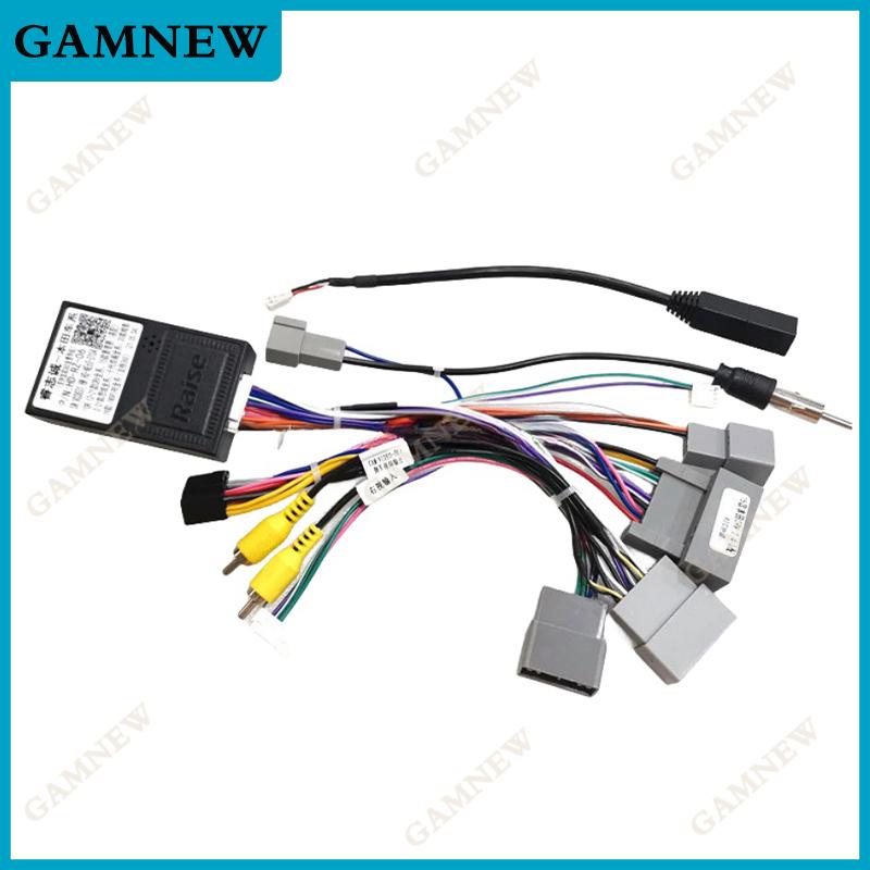 Gamnew Car 16pin Audio Wiring Harness With Canbus BOX For Honda CRV 2.4L Stereo Installation Wire Adapter