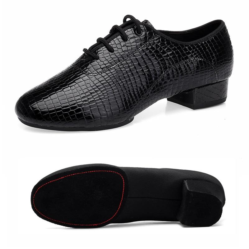 Latin Dance Shoes For Men Modern Ballroom Leather Shoes Dance Stone Pattern Square Formal Dancing Shoes Male Sneakers