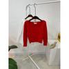 C S In The Room Solma Cable Square neCk Long Sleeve Knit Cardigan 6 Color