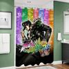Classic Anime JoJo's Bizarre Simple Bathroom Shower Curtain Shielding Partition Shower Quick Dry Can Be Scrubable Light Bath