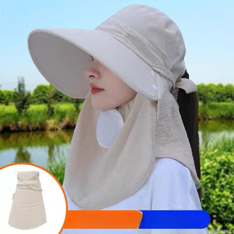 Cappello da Sole Estivo per la Raccolta del Tè Cappello Parasole Maschera Facciale da Donna Protezione UV Cappello da Sole da Uomo per Ciclismo Lavoro Modelli da Donna