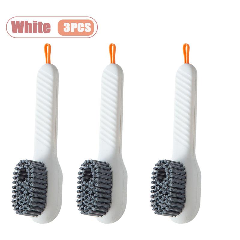 Multifunctional Liquid Dispensing Shoe Brush One Hand Press Cleaner for Sneakers Boots Household Laundry Scrubbing Tool