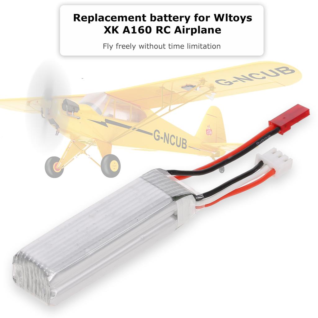 X420.0016 Battery for Wltoys XK A160 RC Airplane 7.4V 600mAh Rechargeable Lithium Battery Aircraft Spare Parts Glider Accessories