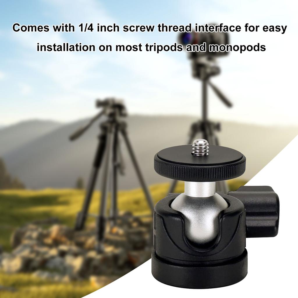   Desktop Phone Tripod   Head with 360 Degree Rotation for Camera and LED Light