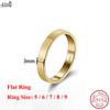 Effie Queen Eternity Rings 925 Sterling Silver 14K Gold and Silver Color Size 5/6/7/8/9 Minimalism Design Glossy Ring Gift APR33