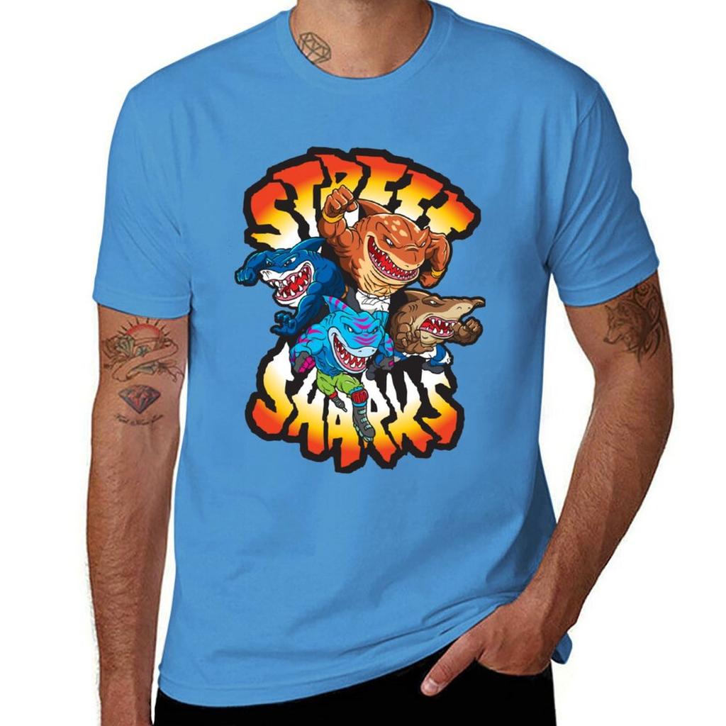 Shark Warriors Essential T-Shirt Customs Design Your Own Shirts Graphic Tees Customs Summer Clothes Black T Shirts for Men