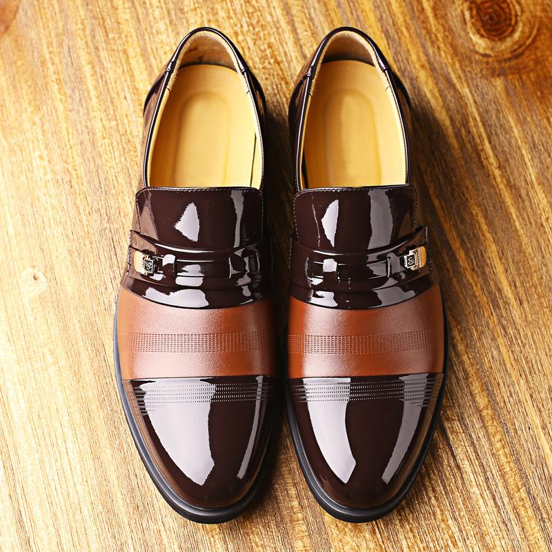 2025 New Men's Business Dress Leather Shoes Men's Inner Height Increase Summer Hollow Men's Shoes Hole Hole British Casual Shoes