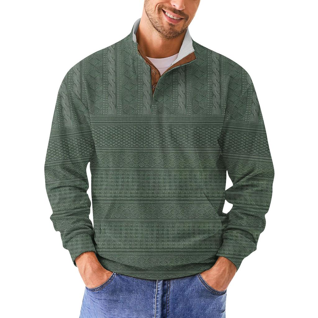 Męska bluza retro casual z nadrukiem gradientowym