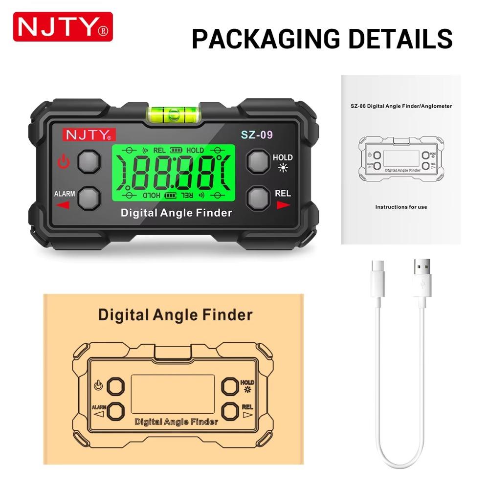 Multifunctional Digital Inclinometer Magnetic Rechargeable Angle Level High Accuracy LCD Display Laser Inclinometer Household