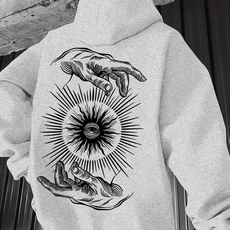 Модне вінтажне худі з принтом для чоловіків, худі з довгим рукавом на осінь-зиму, повсякденне худі для вулиці, новий чоловічий одяг