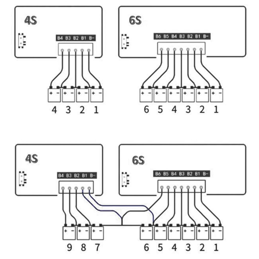 Energieübertragungs-Balancer 6A Aktive Equalizer Für Mehrere Lithium-Batterietypen, 4S/6S/17S, Bis zu 6A Strom MCU-Steuerung