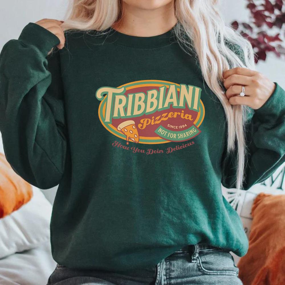 Friends Sweatshirt Tribbiani Shirt Joey Friends Crewneck Sweatshirt Pizza Pullover Women Sweatshirts TV Show Friends Inspired