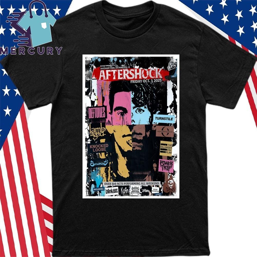 

Aftershock Oct 3 2025 Discovery Park In Sacramento CA Poster Shirt Unisex T-Shirt XXXXL