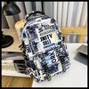 Schoolbag trendy cool graffiti boys junior high school students Internet celebrity schoolbag men large capacity fashion casual versatile backpack