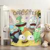 Couverture Solaire Opposés de Dessin Animé Douce et Agréable pour la Peau pour Canapé Lit Sieste Couvre-lit Couette Toutes Saisons