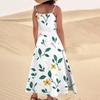 Women's Casual V Neck Floral Print Sleeveless Pocket Suspender Dress