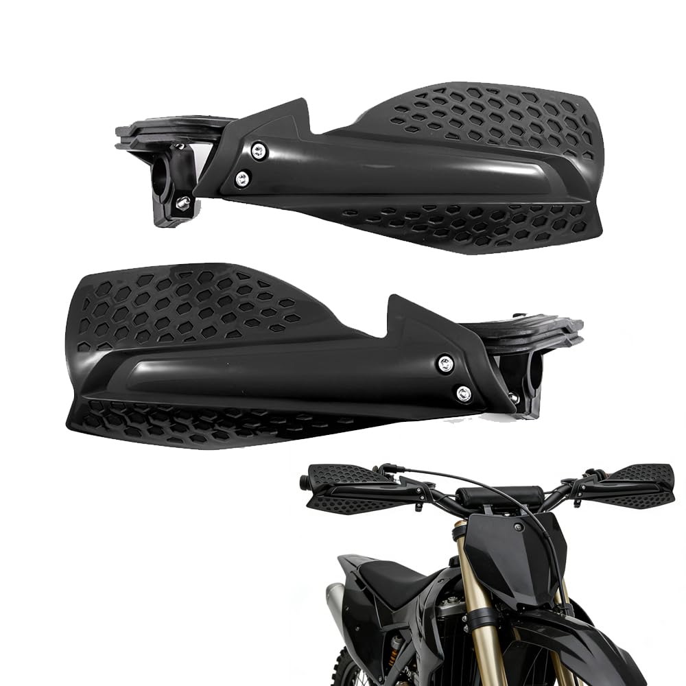 Evomosa Motorcycle inch Motocross Black Handguards, Universal, 7/8 (22mm), Handguards,