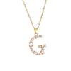 Luxury 26 Letter Necklace Women Unique Design White Zircon Crystal Collarbone Chain Party Jewelry Christmas Gift