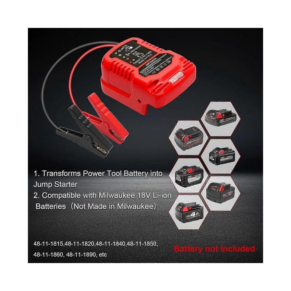 Jumper Cables Compatible with Milwaukee 18V Battery Jumper Starter 11AWG 1.2FT