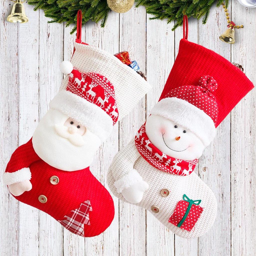Christmas Stocking Gift Bag for Kids & Seniors – Decorative Hanging Ornament
