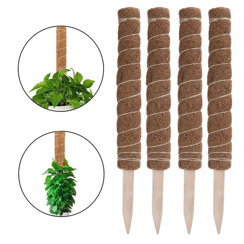 4PCS 45CM Coir Totem Pole Moss Stick Plant Climbing Support for Indoor Plant Support Extension