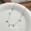 Cui Yan S925 Sterling Silver Rainbow Beaded Necklace - Korean Dongdaemun Style Choker for Women, New Summer Fashion.