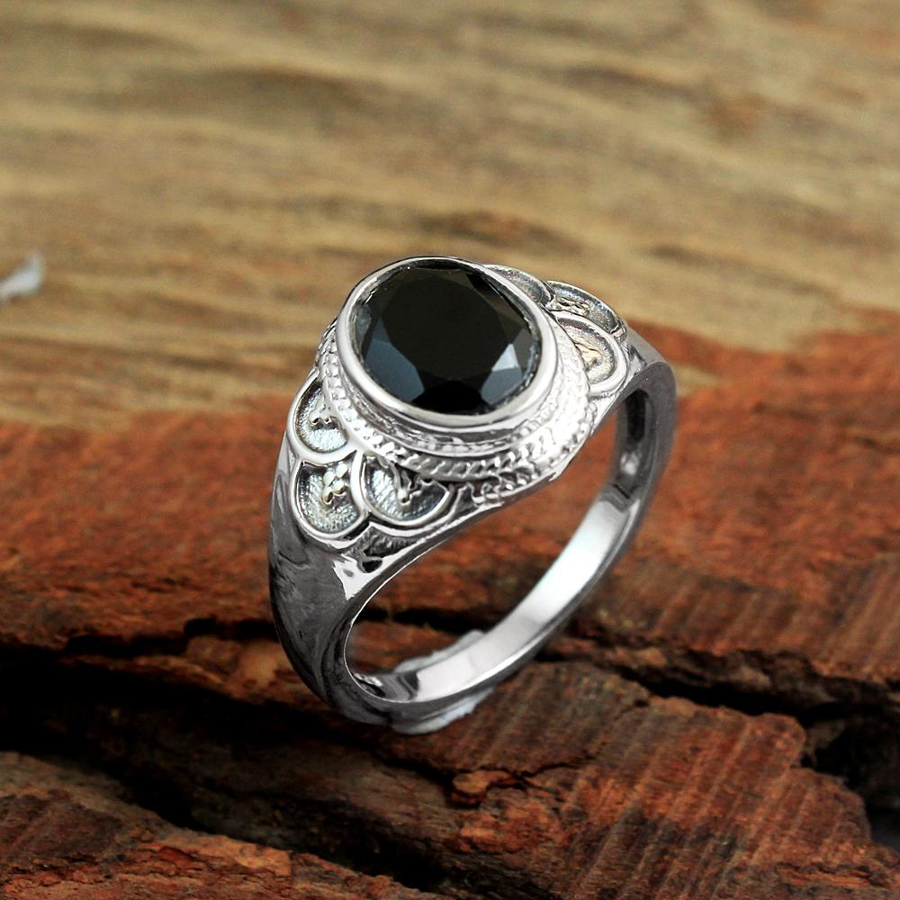 Black Onyx Ring, Handmade Ring, 925 Sterling Silver, Solid Ring, Fashion Jewelry, Silver Jewelry