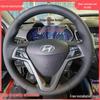 Шкіряна накладка на кермо Hyundai Veloster, зшита вручну (2011-2016 роки)