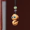 Zodiac Snake Red Wood Phone Charm Pendant Keychain Accessory