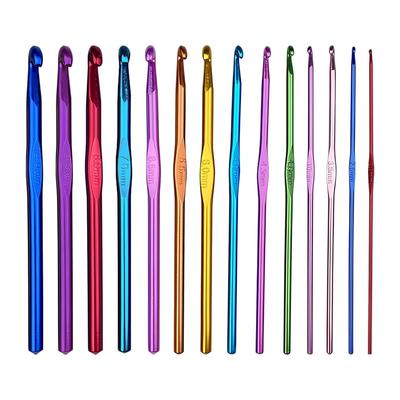 12/14Pcs Crochet Hooks Set Aluminium Needles for Knitting DIY Crochet Hook Woolen Crochet Hook for Blanket Art Craft Sewing Tool