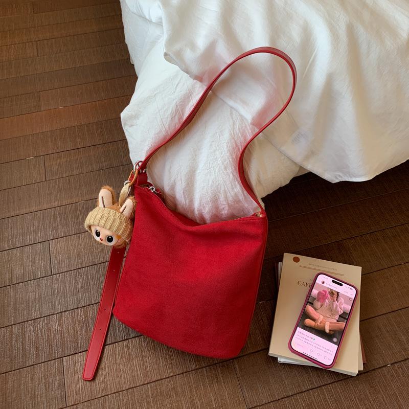 Herbst Retro Premium Feeling Achseltasche Damen 2025 neu matte Bucket Bag große Kapazität Schulter Pendlertasche Damen