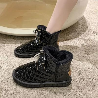 Modische Schneestiefel für Damen Stiefeletten Elegant mit niedrigen Absätzen Gepolstert Bequem Schützend Hohe Qualität Damenschuhe Plus Warm Heiß